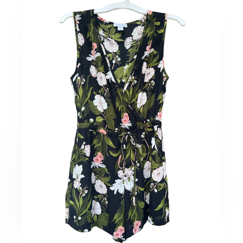 Carolina Belle‎ Floral Wrap Drawstring Romper Size 2